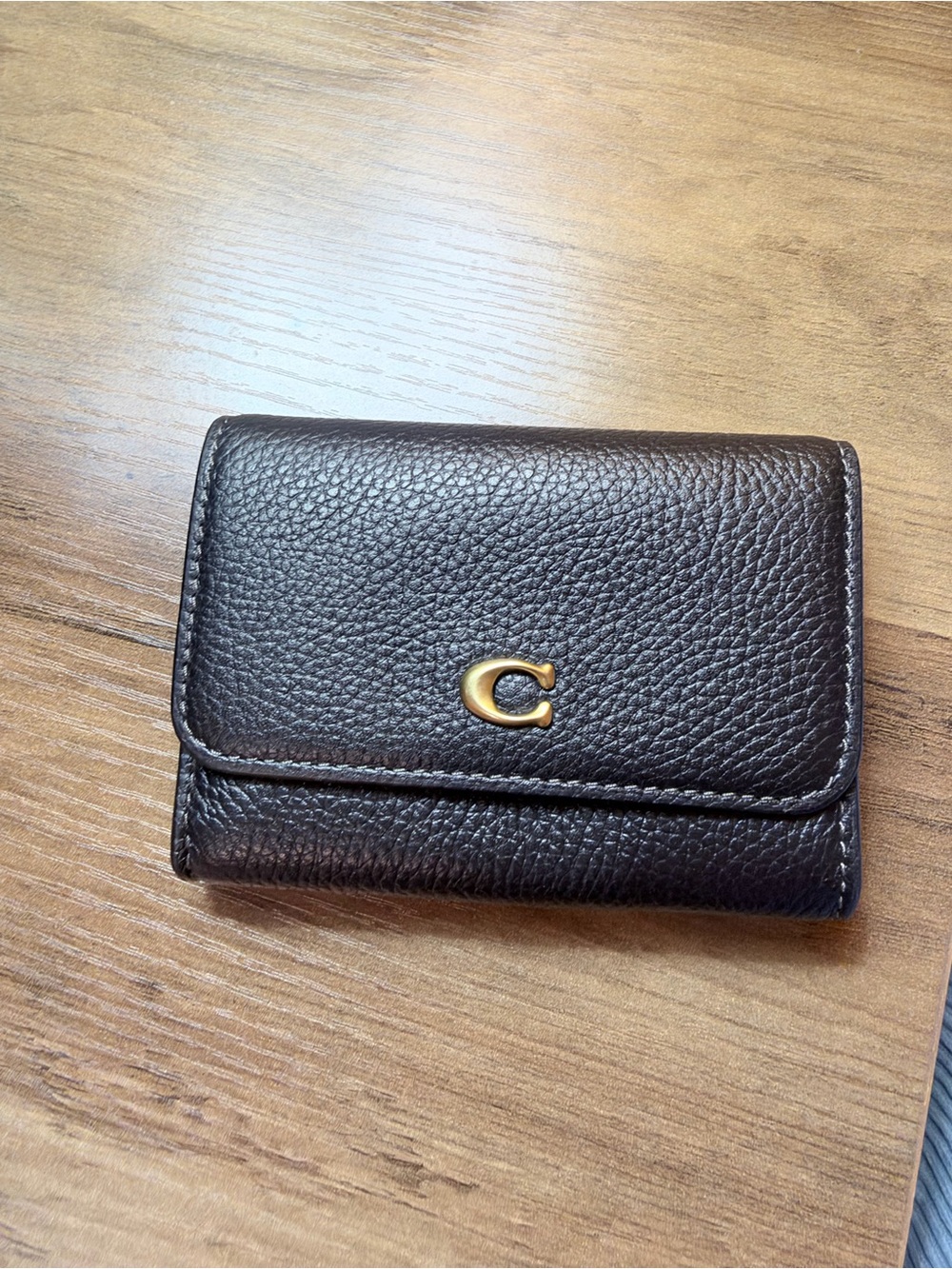 Coach essential flap card case black